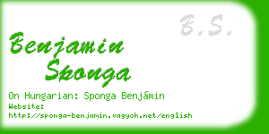 benjamin sponga business card